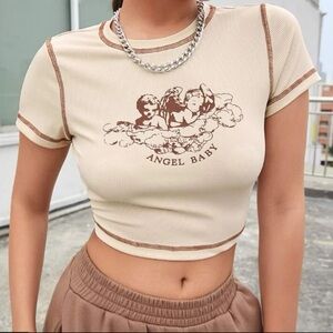 Angel baby crop top